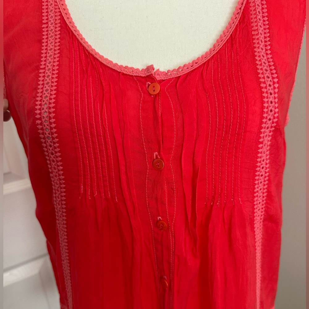 Johnny Was Coral Sleeveless Blouse - Picture 4 of 7